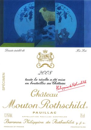 Etiquette Mouton Rothschild 2008 specimen MD (3)