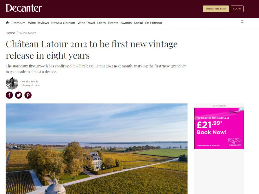 Chateau Latour release