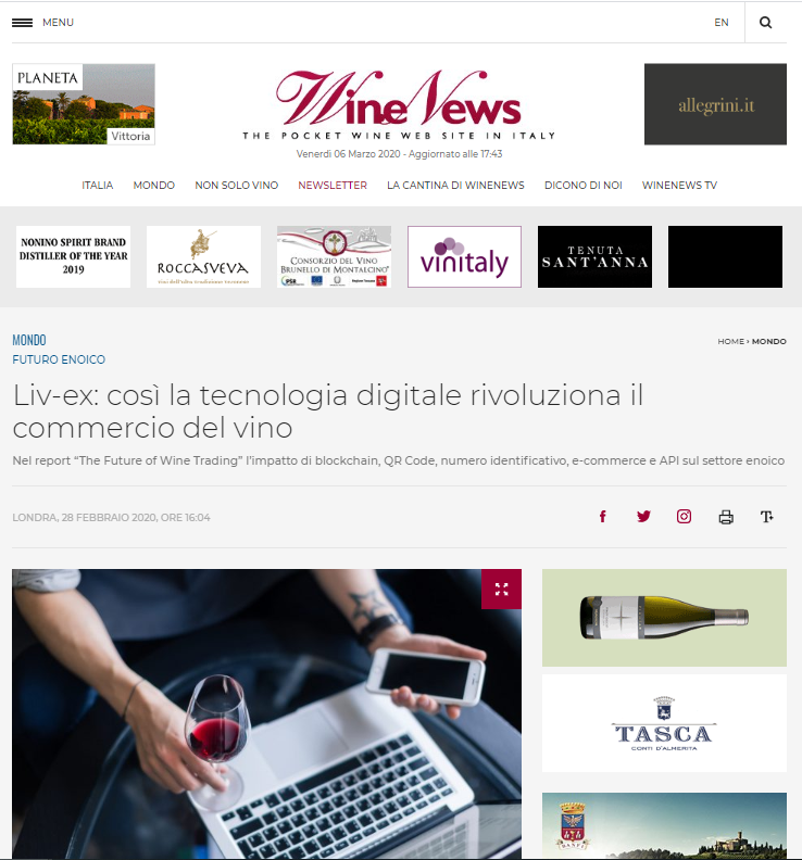 Wine News article