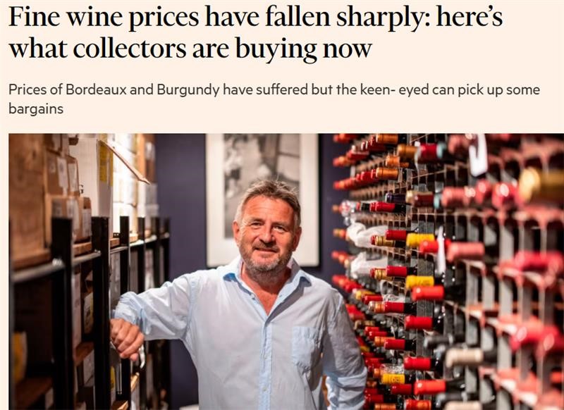 Financial Times: Fine wine prices have fallen sharply: here’s what collectors are buying now