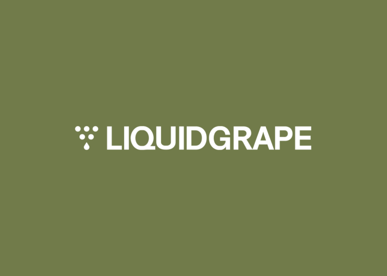 liquid grape logo in green