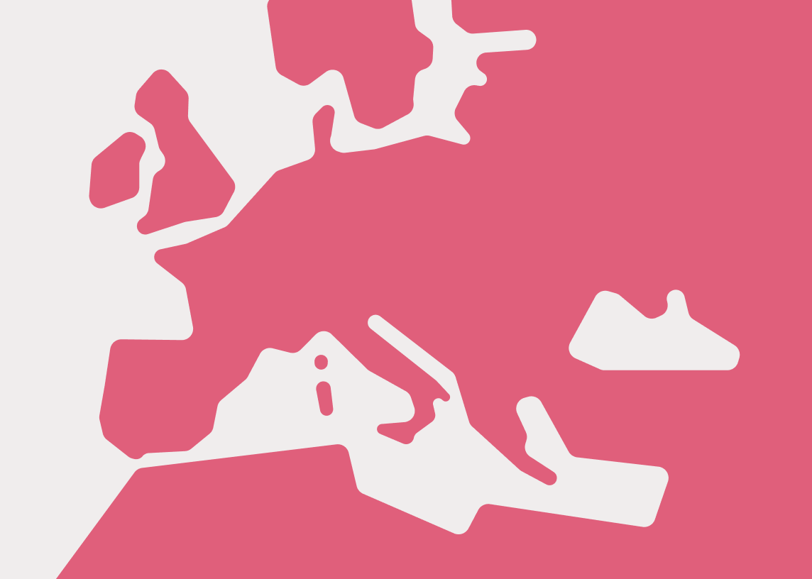 livex pink illustrated map of europe
