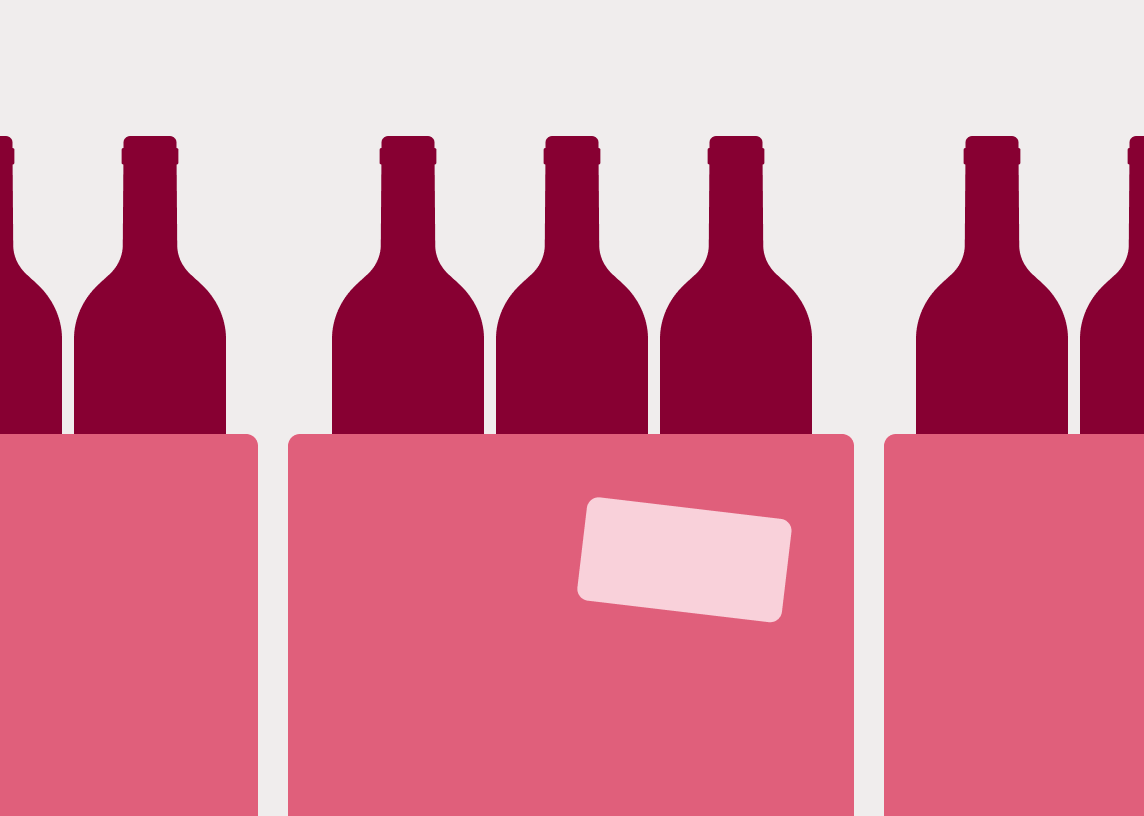 livex fine wine logistics and transportation services shown in pink and red illustration